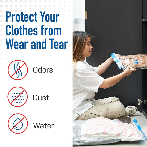 6 Vacuum Storage Bags & Suction Pump