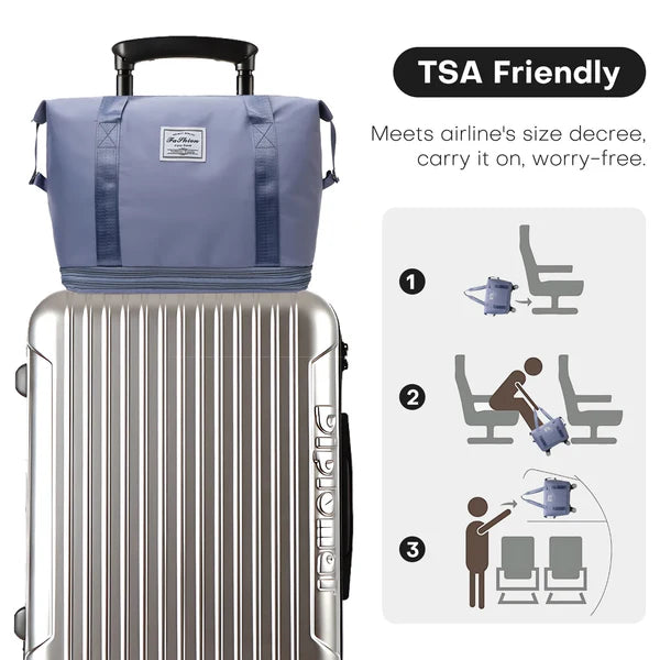 Expandable Travel Bag With Wheels - Random Color