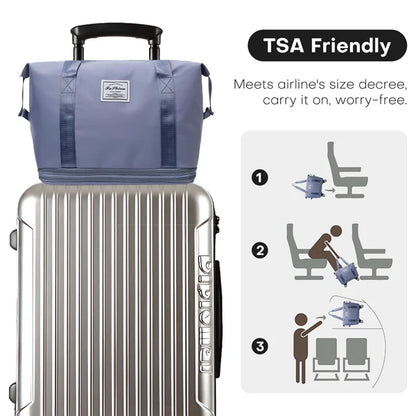 Expandable Travel Bag With Wheels - Random Color