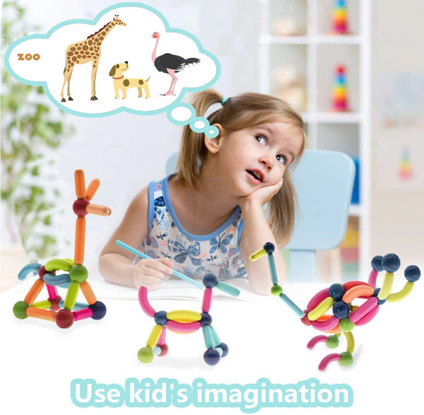 64Pcs Magnetic Bar Blocks