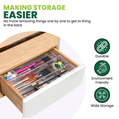 Clear Drawer Organizer Tray | Set of 7Pcs