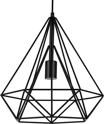 Sparkling Diamond Drop Pendant Lamp with vintage edison bulb