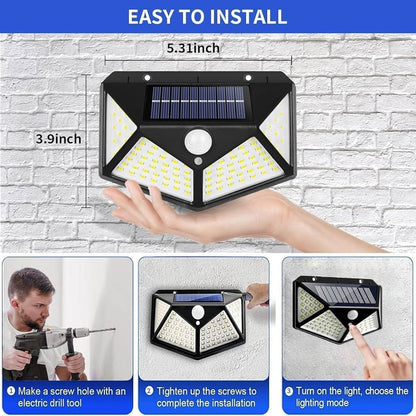 Solar Wall Light with 100 LEDs