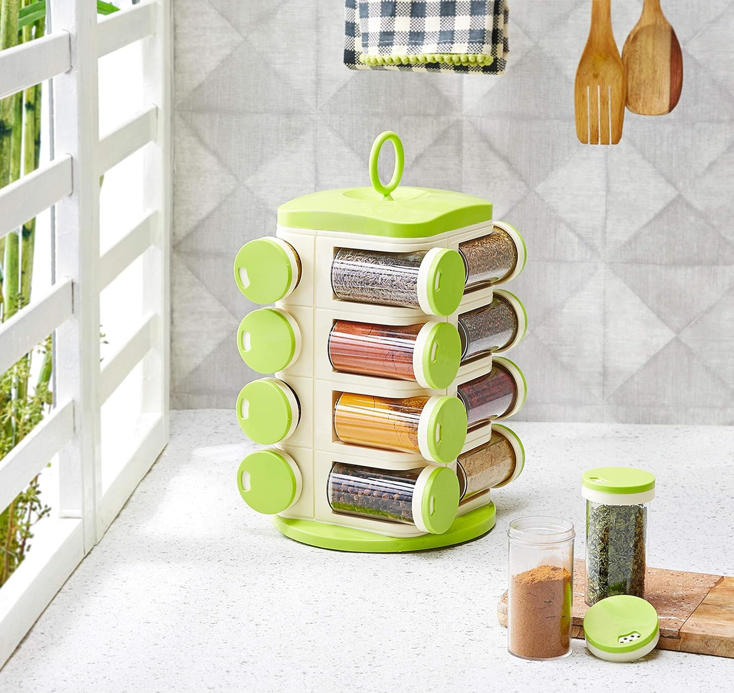 16pcs Rotating Spice Rack