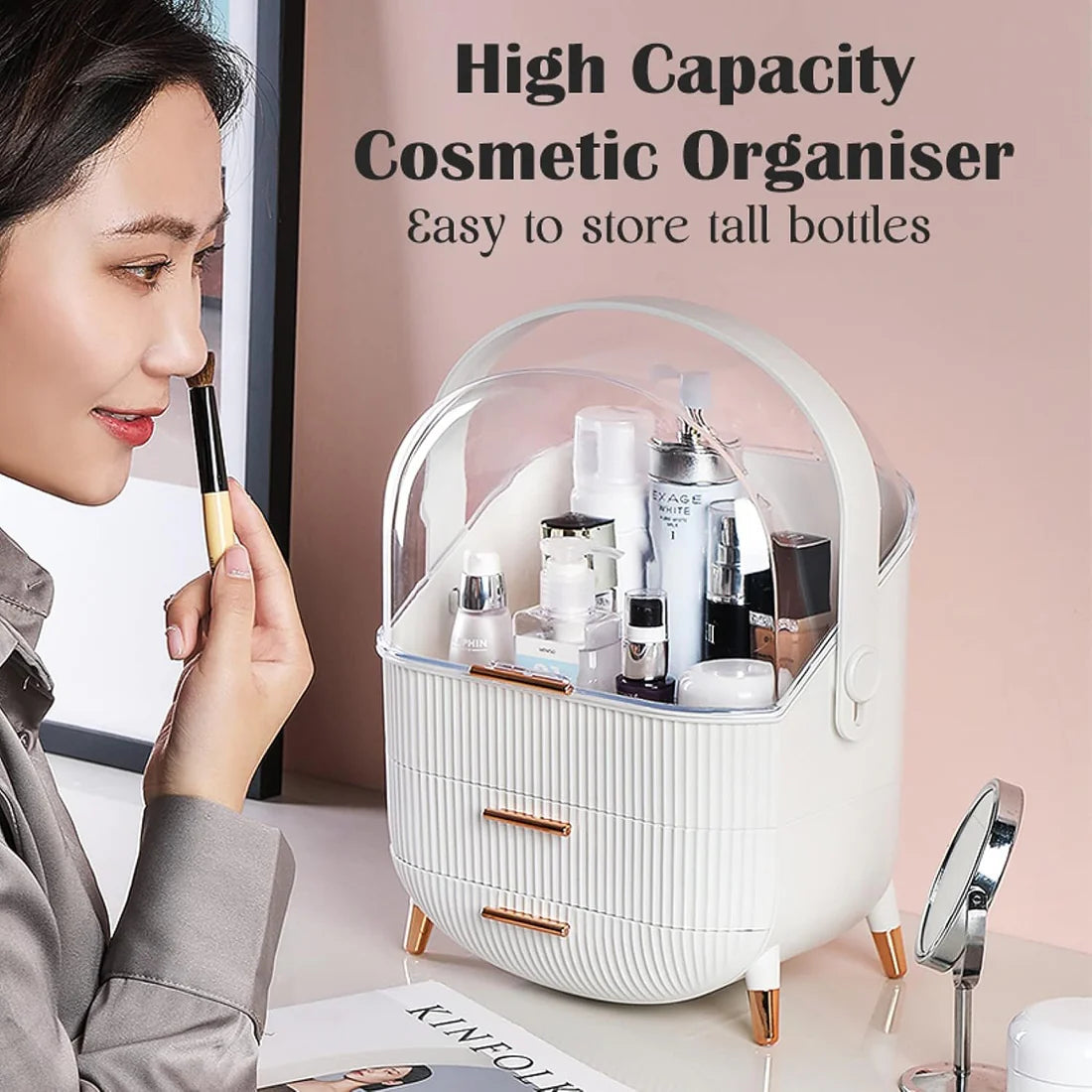 Luxury Makeup & Skincare Organiser (WHITE)