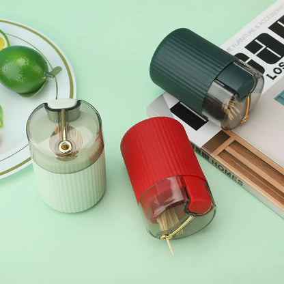 Button Press Toothpick Box