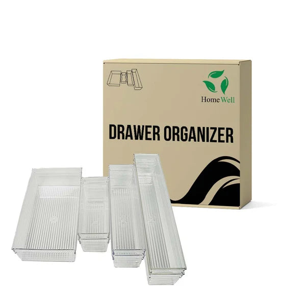 Clear Drawer Organizer Tray | Set of 7Pcs