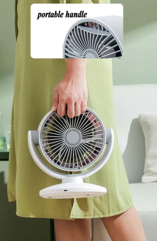 Mini Rechargeable Rotating Fan