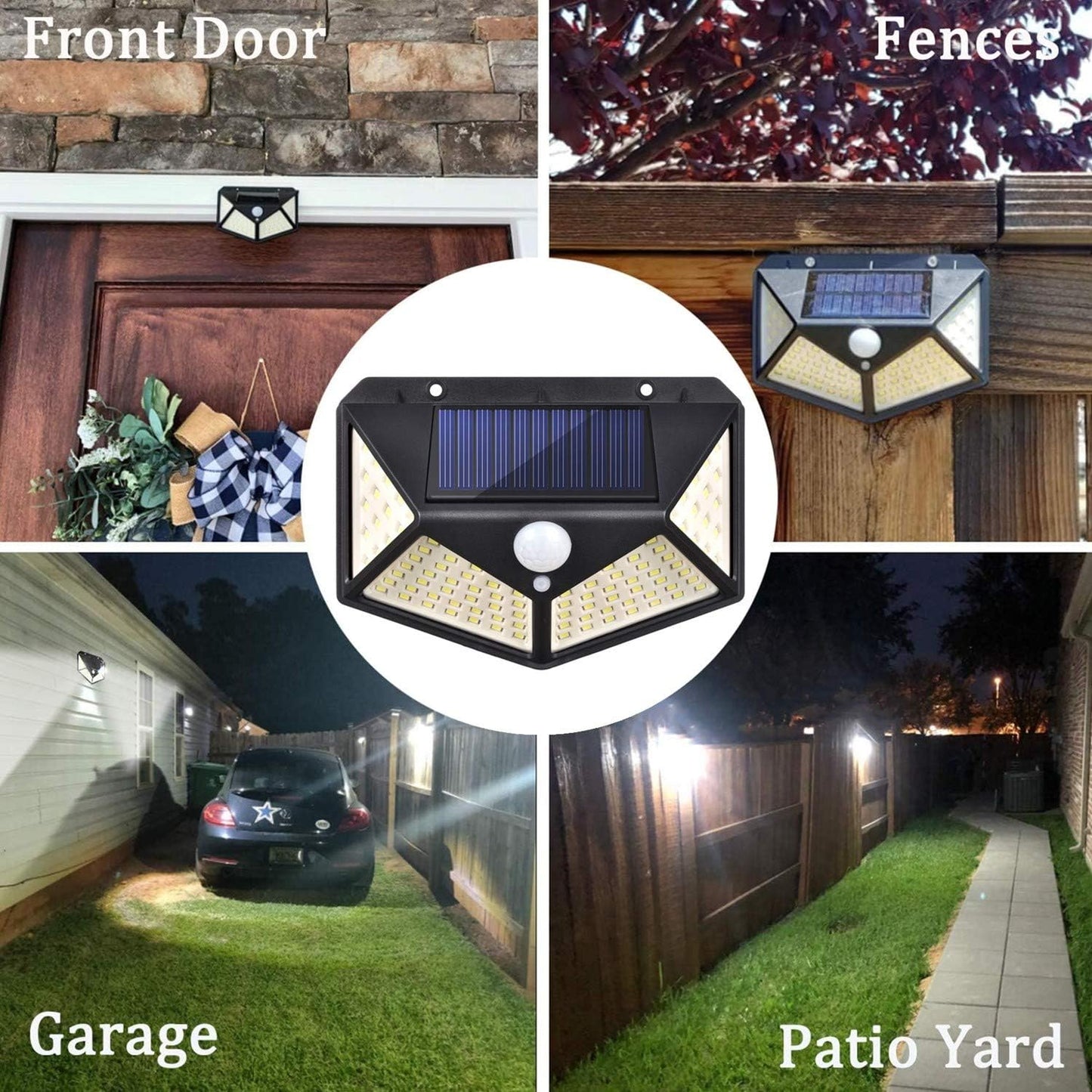 Solar Wall Light with 100 LEDs