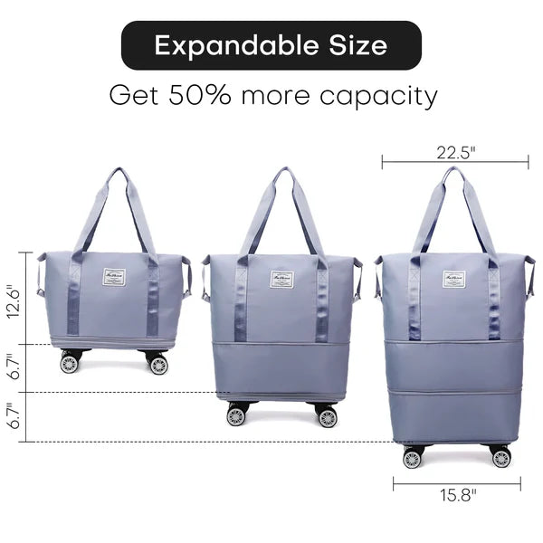 Expandable Travel Bag With Wheels - Random Color