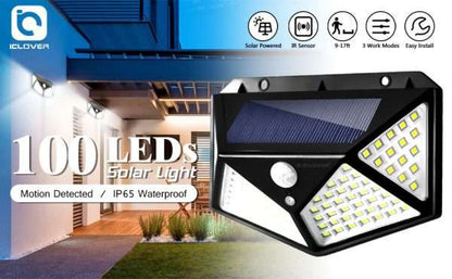 Solar Wall Light with 100 LEDs