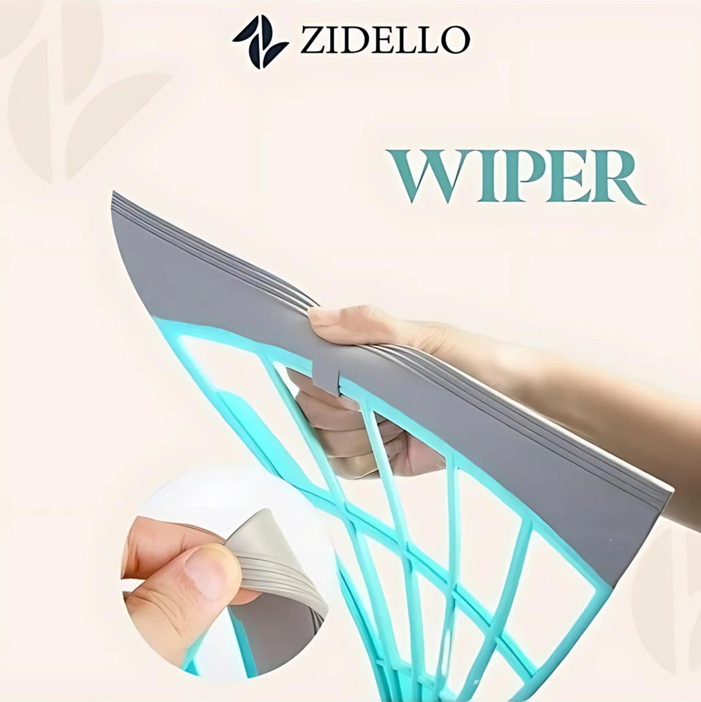 Washroom and Kitchen Wiper with Rubber Squeegee
