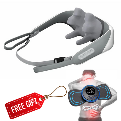 Electric Deep Tissue 3D Kneading Massager For Head and Shoulder + FREE GIFT (EMS Massager)