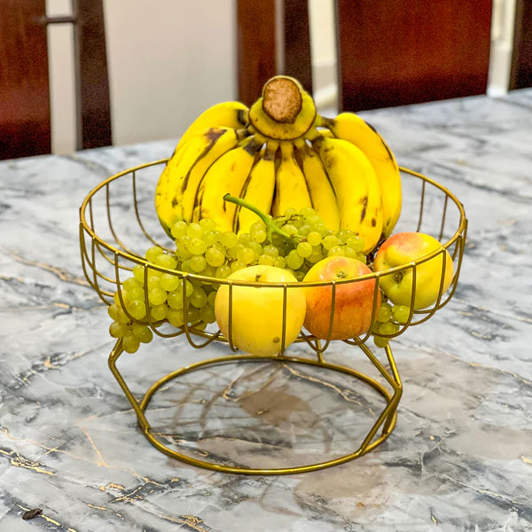 Metal Golden Fruits & Snacks Display