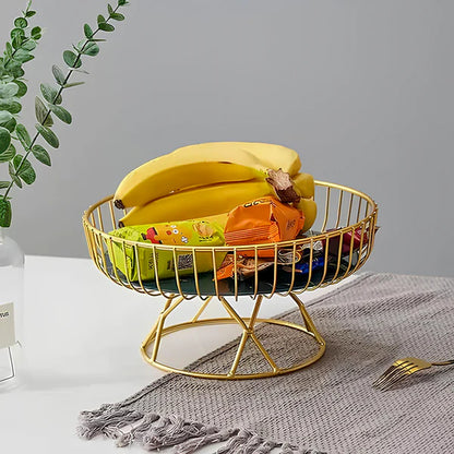 Metal Golden Fruits & Snacks Display