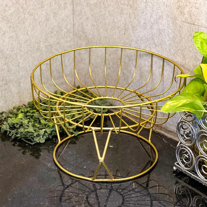 Metal Golden Fruits & Snacks Display