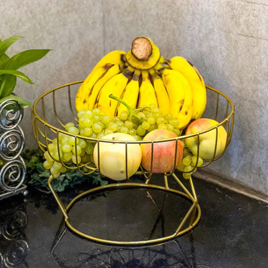 Metal Golden Fruits & Snacks Display