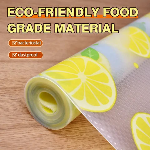 Anti-Slip Drawer and Fridge Mat - PVC Sheet Roll (45cm x 150cm) for Cabinets, Shelves, and Refrigerators