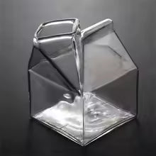 SQUARE GLASS MILK CUP 300ML