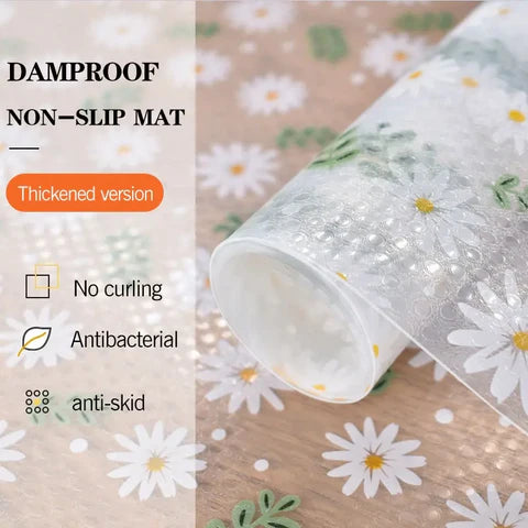 Anti-Slip Drawer and Fridge Mat - PVC Sheet Roll (45cm x 150cm) for Cabinets, Shelves, and Refrigerators