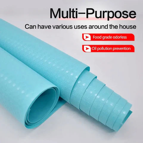 Anti-Slip Drawer and Fridge Mat - PVC Sheet Roll (45cm x 150cm) for Cabinets, Shelves, and Refrigerators