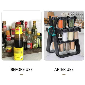 Spin & Store Spice Holder with 18 (Glass) Jars