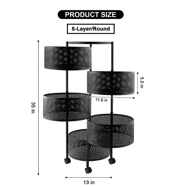 Premium Round Metal Trolley