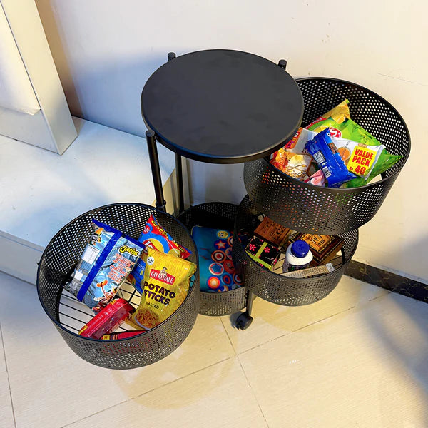 Premium Round Metal Trolley
