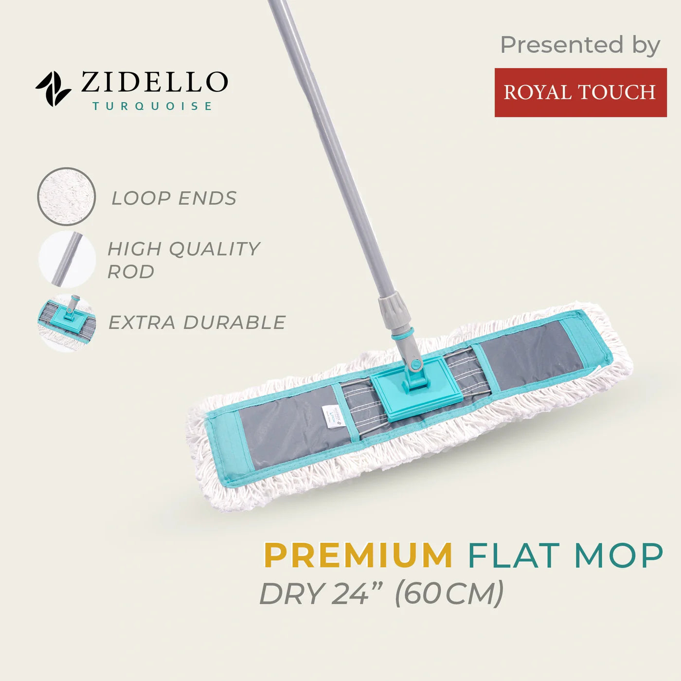 PREMIUM FLAT MOP - DRY 24″ INCH (60CM)