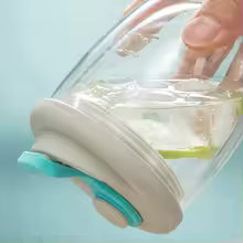DUAL LAYER TRAVEL GLASS MUG WITH LID