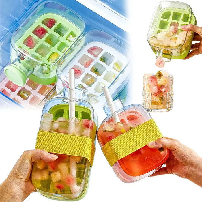 2-in-1🧊 NEW Trend Ice Cube Bottle 🍾 500ml