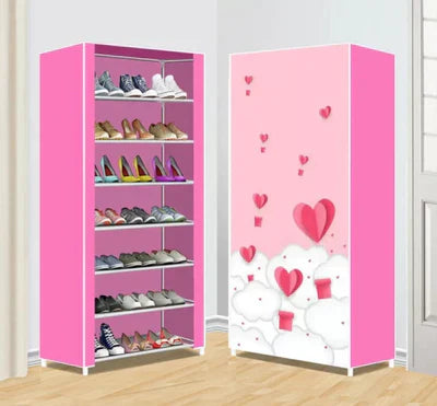 7 Layers Zipper Cover Shoes Rack