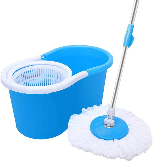 Spin Mop Set with 2 Microfiber Refill