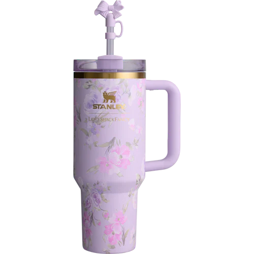 The Stanley x LoveShackFancy Quencher | 40 OZ | Ribbon Rosa