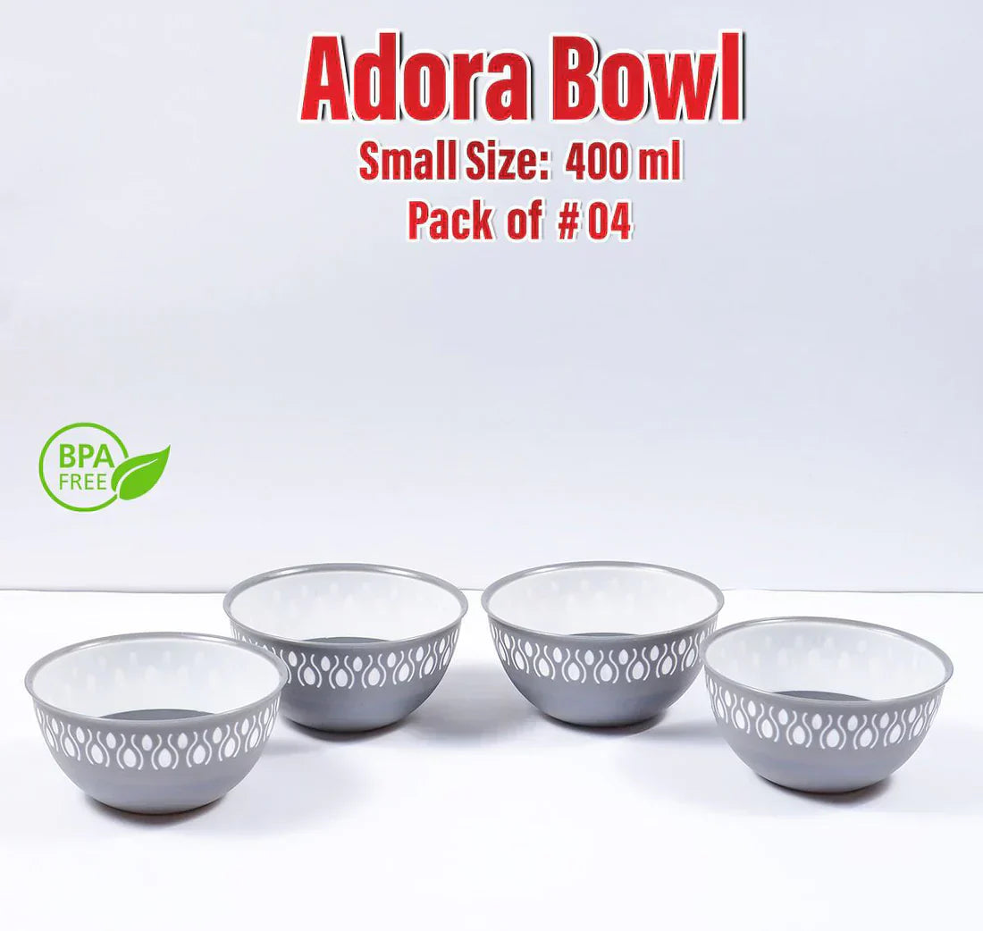 Pack of 4 Multipurpose Kitchen Adora Bowl 400ML