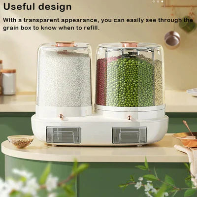 Double Tank Grain Storage Dispenser