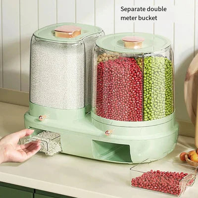 Double Tank Grain Storage Dispenser