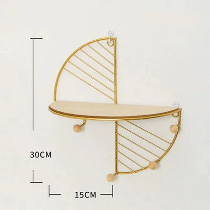 The Evergreen Golden Arc Metal Wall Shelf
