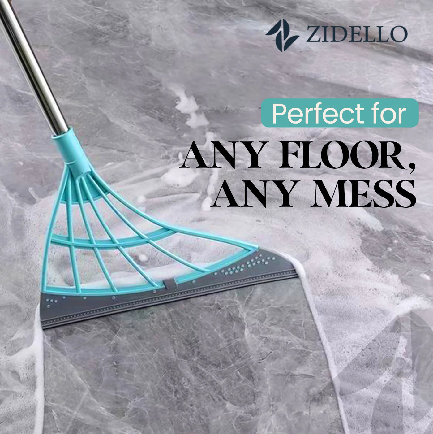 Washroom and Kitchen Wiper with Rubber Squeegee