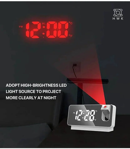 Mirror projection alarm clock