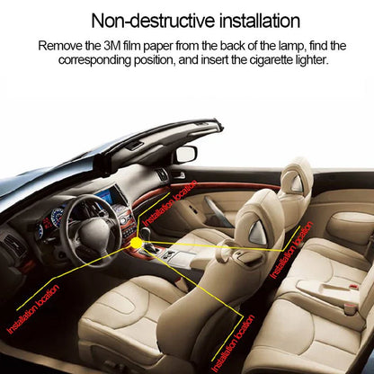 Atmosphere Car Decorative RGB LED Strips Lamps.