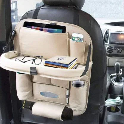 Leather Car Back Seat Organizer