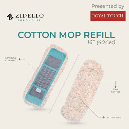 Zidello COTTON MOP REFILL - DRY 16″ INCH (40CM)