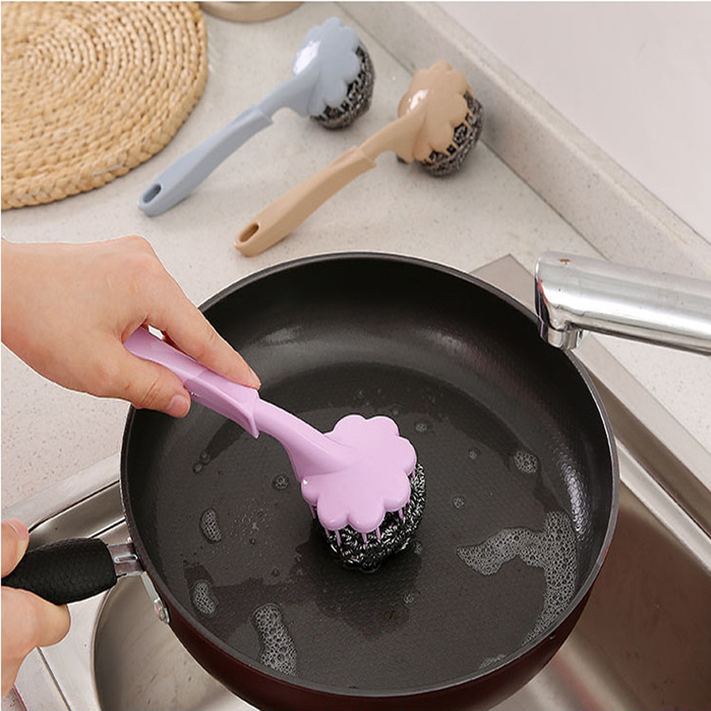 Wire Ball Brush With Long Handle