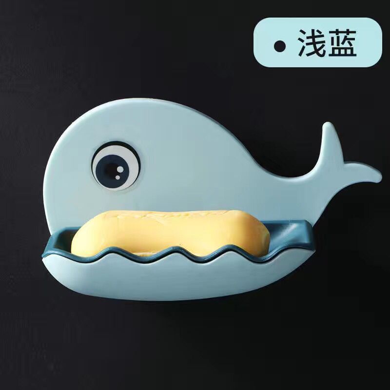 Little Whale Shapes Soap Dish Wall Mounted