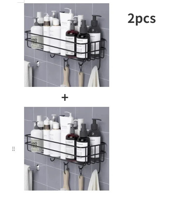 Iron Bathroom Hanging Shelf Wall Mounted