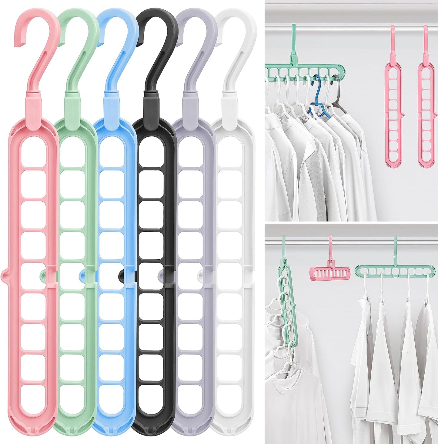 Multi Slot Hanger Closet Organizing Hanger