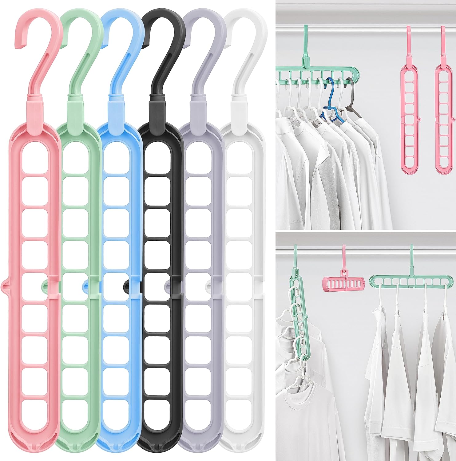 Multi Slot Hanger Closet Organizing Hanger