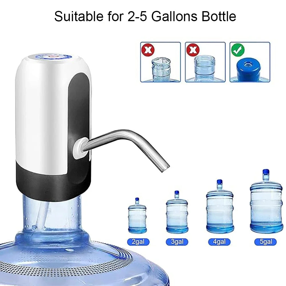 Portable Water Dispenser USB Rechargeable Pump