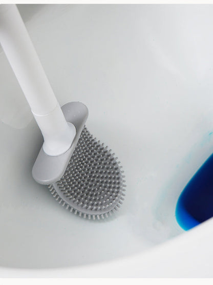 Toilet Cleaning Brush Flexible Silicone Wall Mounted